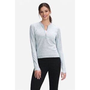 Lululemon Swiftly Midweight Half-Zip Long-Sleeve Shirt Chambray / Powder Blue 6